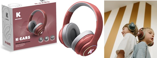 Kidywolf K-Ears Hoofdtelefoon met 2 Luistermodi Rood  