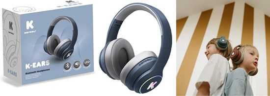 Kidywolf K-Ears Hoofdtelefoon met 2 Luistermodi Blauw 
