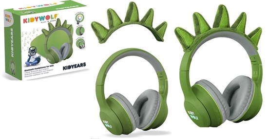 Kidywolf Kidyears Dinosaurus Bluetooth Hoofdtelefoon 4+ 