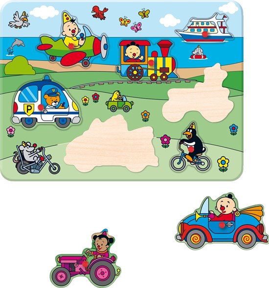 Bumba Houten Voertuigen Inleg Puzzel  