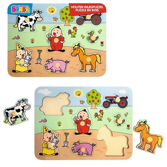 Bumba Houten Boerderij Inleg Puzzel 18mnd+