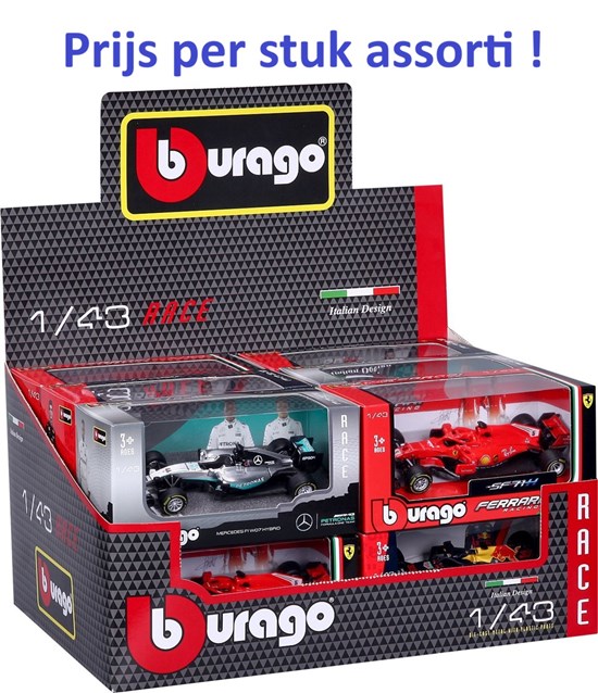 Bburago F1 Model assorti Schaal 1/43 