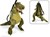 Grimini Dino T-rex Plucherugzak En Knuffel 7 Liter Groen