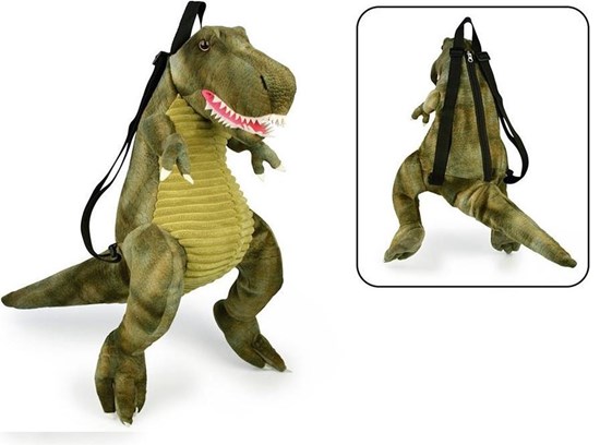 Grimini Dino T-rex Plucherugzak En Knuffel 7 Liter Groen