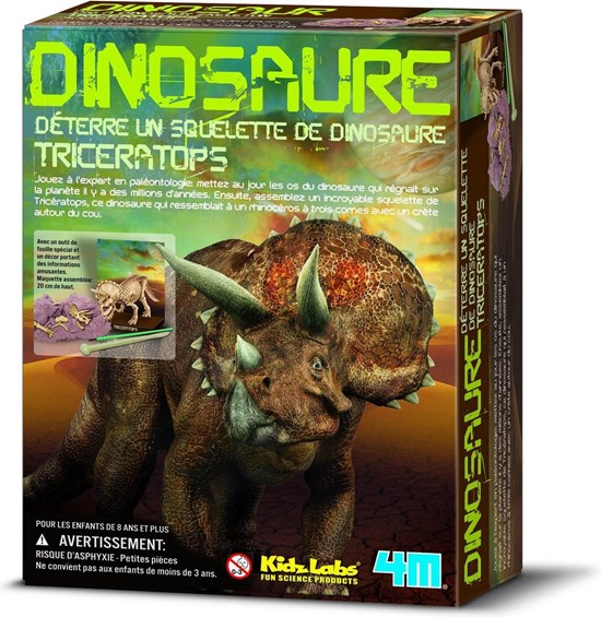 4M KidsLabs Graaf je Dinosaurus Op Triceratops  (uithakken) 7+