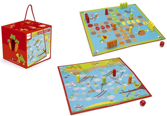 Scratch Spel: 2 Speelborden: Tuin Ludo & Ladderspel 4+ 