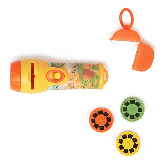 Scratch Classics Projector & Zaklamp Wilde Dieren met 3 Schijven (2xAA) 3+ 