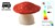 Egmont Toys Paddenstoel Lamp Rood/Wit circa 29x30cm