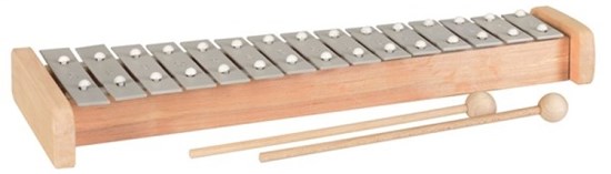 les Petits Xylofoon Metaal 15-toons 40x15x4cm 3+ 
