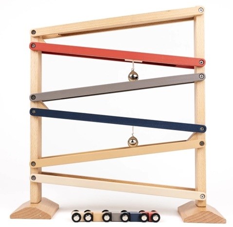 Egmont Toys Houten Auto Knikkerbaan met Bel 3+