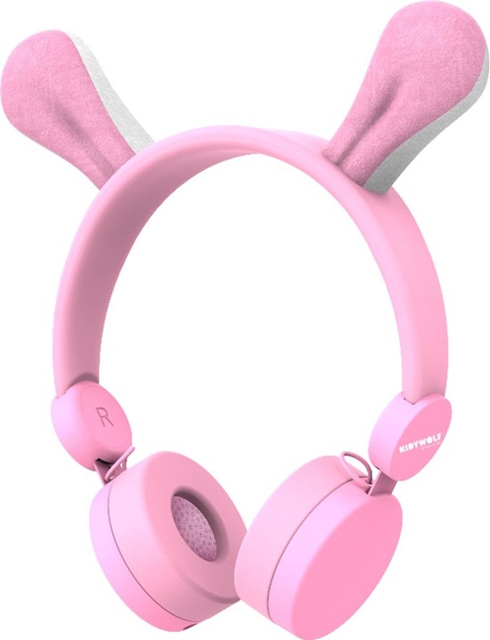 KIDYWOLF HOOFDTELEFOON KONIJN ROZE/WIT