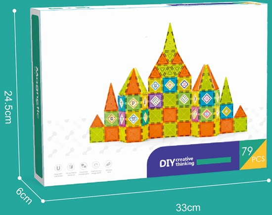 Magnetic Tiles 78dlg 5½cm 3+ 