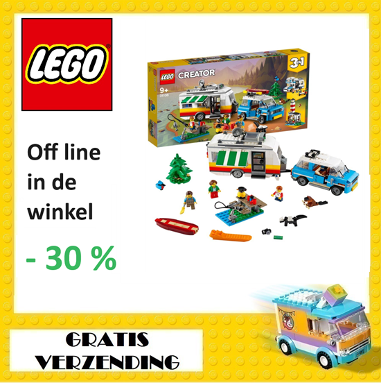 31108 lego creator FAMILIE VAKANTIE met CARAVAN 3in1 9+  