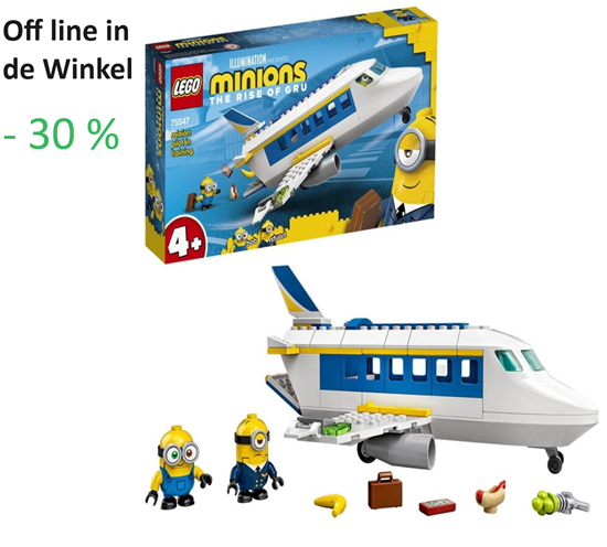 75547 lego Minions Piloot in Trainings  vliegtuig 4+
