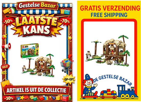 71424 lego Super Mario Uitbreidingsset: Donkey Kongs Boomhut 8+ 