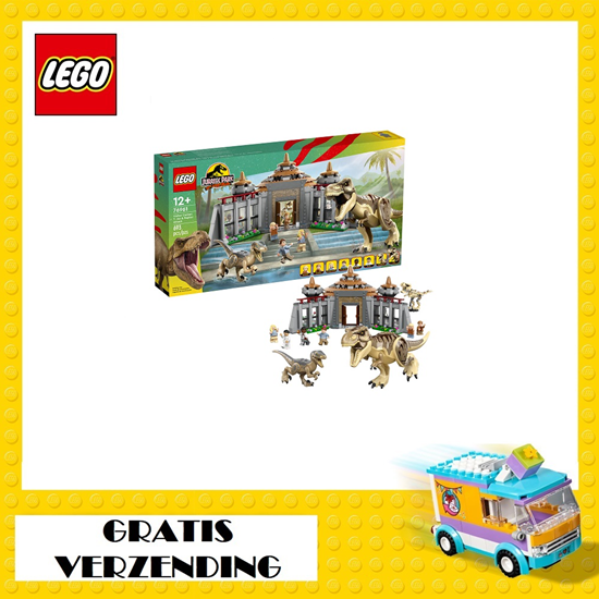 76961 lego Jurassic Park Bezoekerscentrum: T-Rex & Raptor Aanval 12+