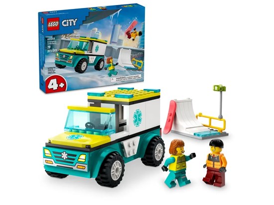 60403 lego City Ambulance en Snowboarder 4+  