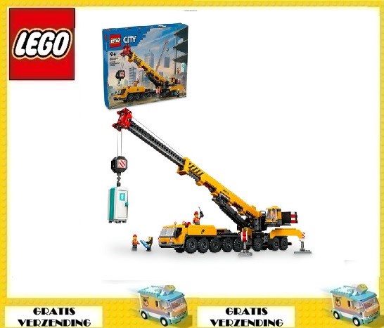 60409 Lego City Gele Mobiele GROTE Bouwkraan 9+ 