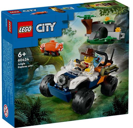 60424 Lego City Jungleonderzoekers: Rode Panda-missie met Terreinwagen 6+