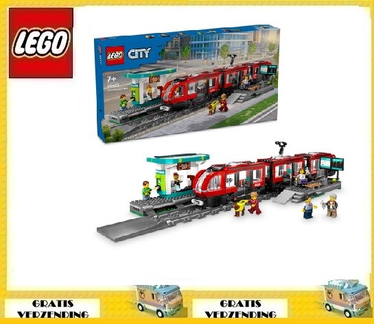 60423 lego City Stadstram en Station 7+