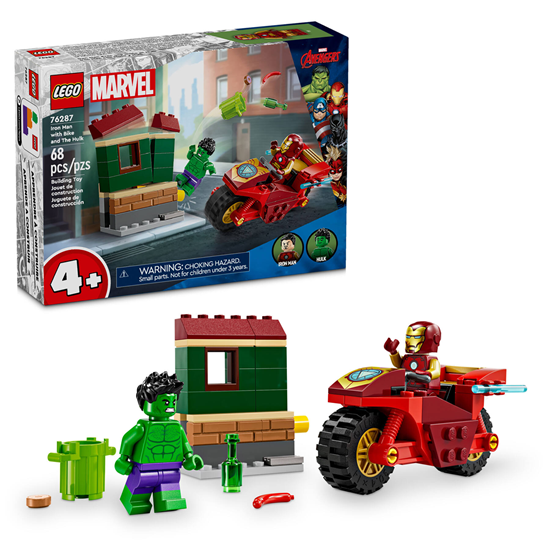 76287 lego Marvel Iron Man met Bike & de Hulk4+ 