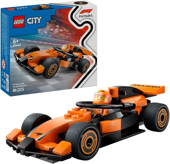60442 Lego City F1 Coureur met McLaren Racewagen 6+