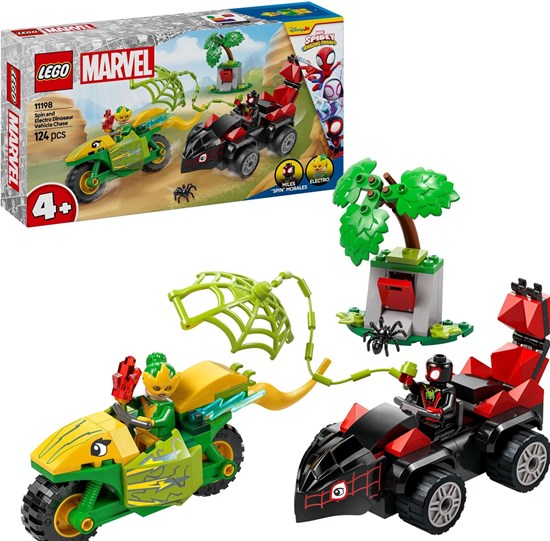 11198 Lego Duplo Spidey Spin en Electro Achtervolging met Dinosaurusvoertuigen 4+ 