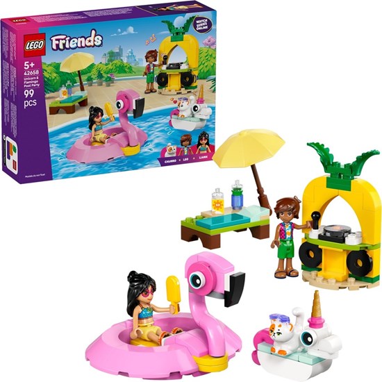 42658 Lego Friends Poolparty met Eenhoorn en Flamingo 5+