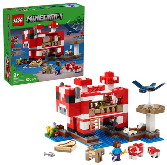 21270 Lego Minecraft het Paddenstoel Koeien Huis  500dlg 8+