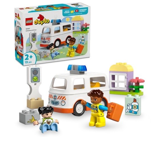 10447 Lego Duplo Reddingswagen met Ambulance en Chauffeur 19dlg 2+ 