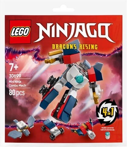 30699 Lego Ninjago 4in1 Mini Combi Mech van de Ninja's in Zakje 80dlg 7+