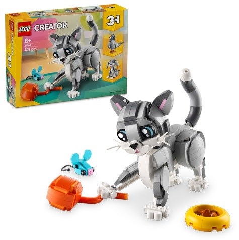 31163 Lego Creator 3in1 Grijze Speelse Kat 407dlg 8+