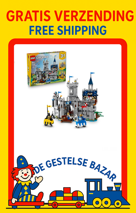31168 Lego Creator Ridderkasteel uit de Middeleeuwen 3in1 1371 dlg 9+ 