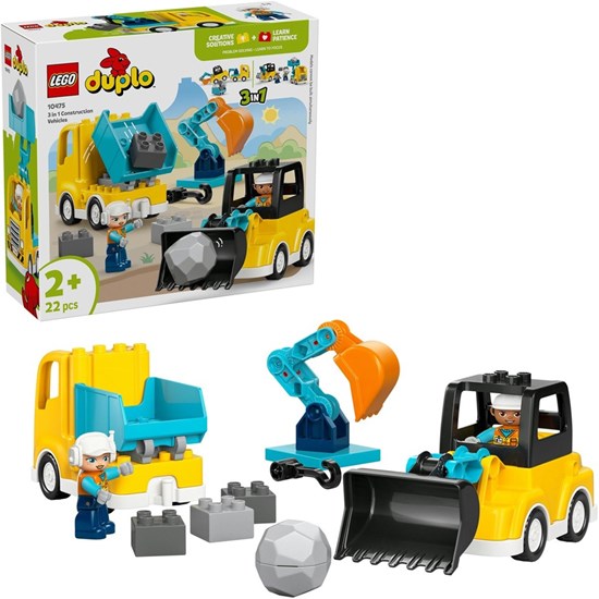 LEGO® DUPLO® 10475 Bouwvoertuigen 3in1 set 2+ 