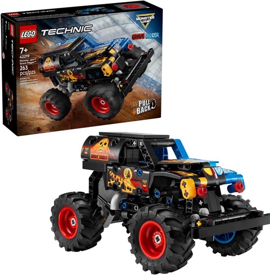 LEGO® Technic 42219 Monster Jam™ Grave Digger™ Vuur en Ijs Pull Back 7+ 