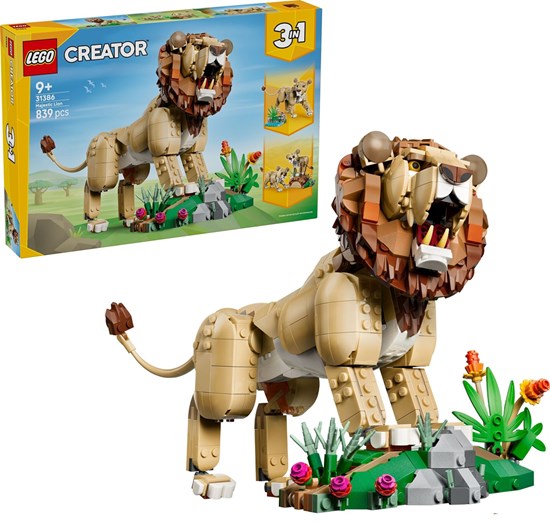 Lego® Creator 31386 Wilde Dieren 3in1 Majestueuze Leeuw 839dlg 9+  