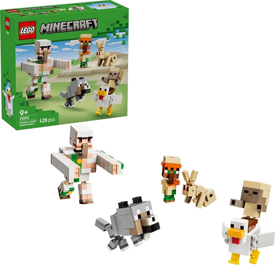 21592 Lego® Minecraft™ Aanval van de Kippenrijder in de Woestijn 428dlg 9+ 