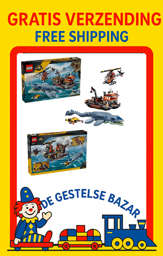 Lego® Jurassic World Mosasaurus 77983 Aanval op de Boot 703dlg 7+ 