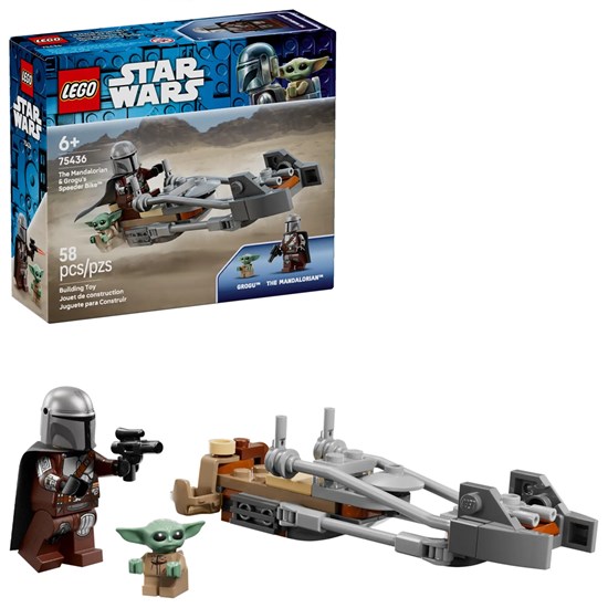 LEGO® Star Wars™ 75436 De Mandalorian en Grogu op hun Speeder Bike™ 6+