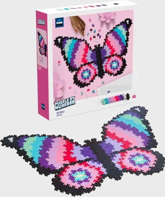 Plus Plus Puzzle by Number Vlinder 800 delige bouwset 5+
