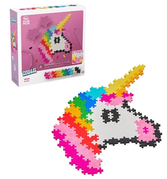 Plus Plus Puzzle by Number Unicorn 250 delige bouwset 5+ 