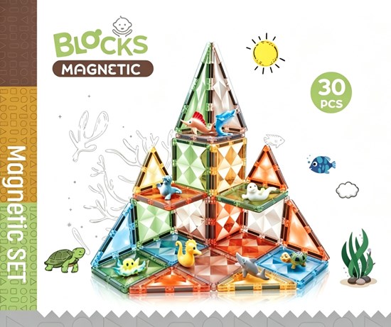 Star Diamond Magnetic Tiles Oceaan Thema 30dlg 3+