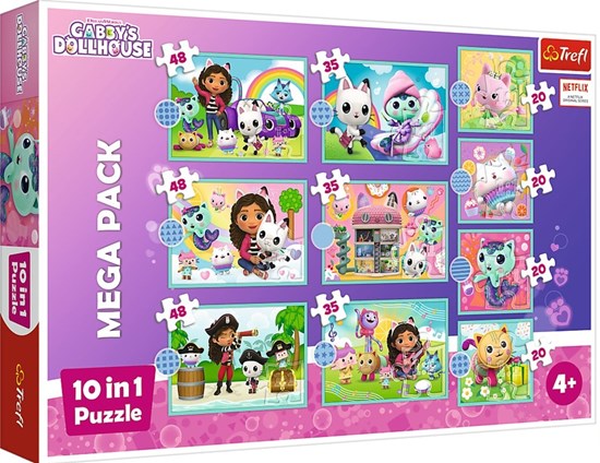 trefi Gabby's Dollhouse MEGA PACK 10in1 Puzzelset 4+ 