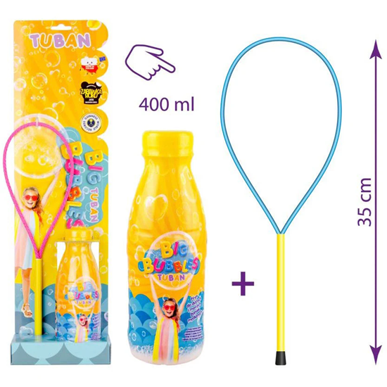 Tuban Bellenblaas set Soap Bubble Ring & Liquid 400ml 3+