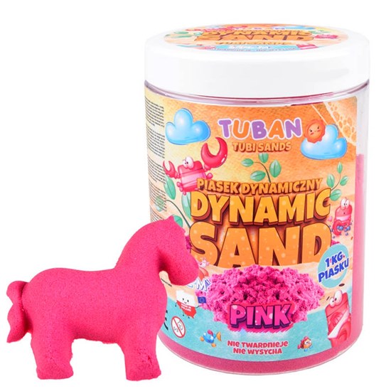 tuban 1kg Dynamic Kinetic Sand in Pot Pink 3+ 