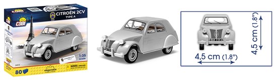 cobi lego Citroen 2CV type A schaal 1/35 80dlg 