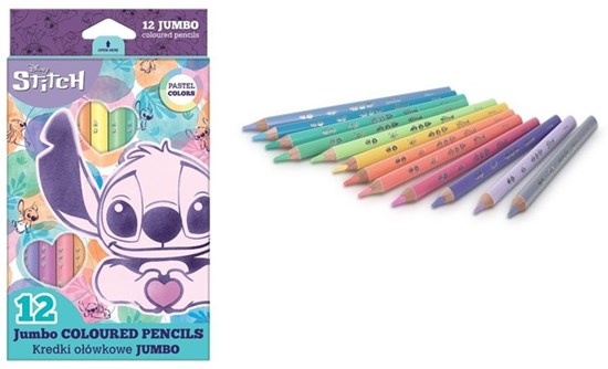 Disney Lilo & Stitch Jumbo kleurpotloden 12 stuks 