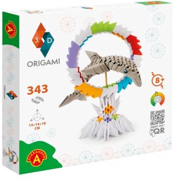 alexander 3D Origami Dolfijn in Ring 343dlg 8+ 
