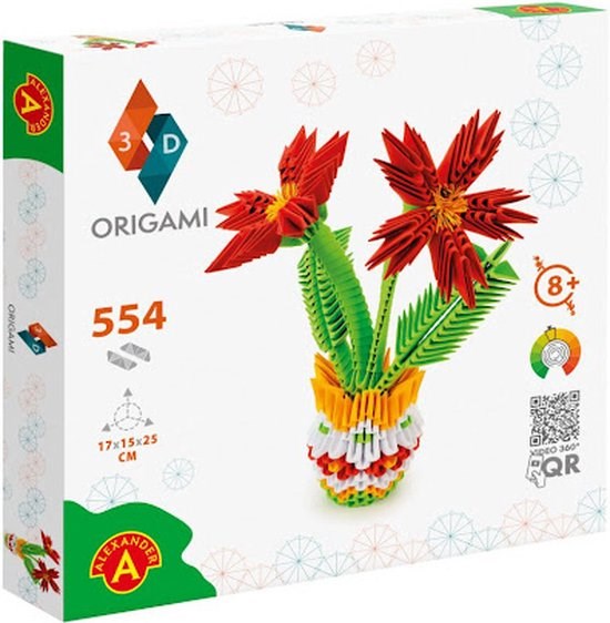alexander 3D Origami Bloemen in Pot 554dlg 8+ 