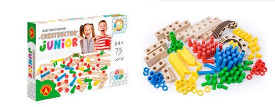 Constructor Junior Losse Planken en Schroeven set 75dlg 4+